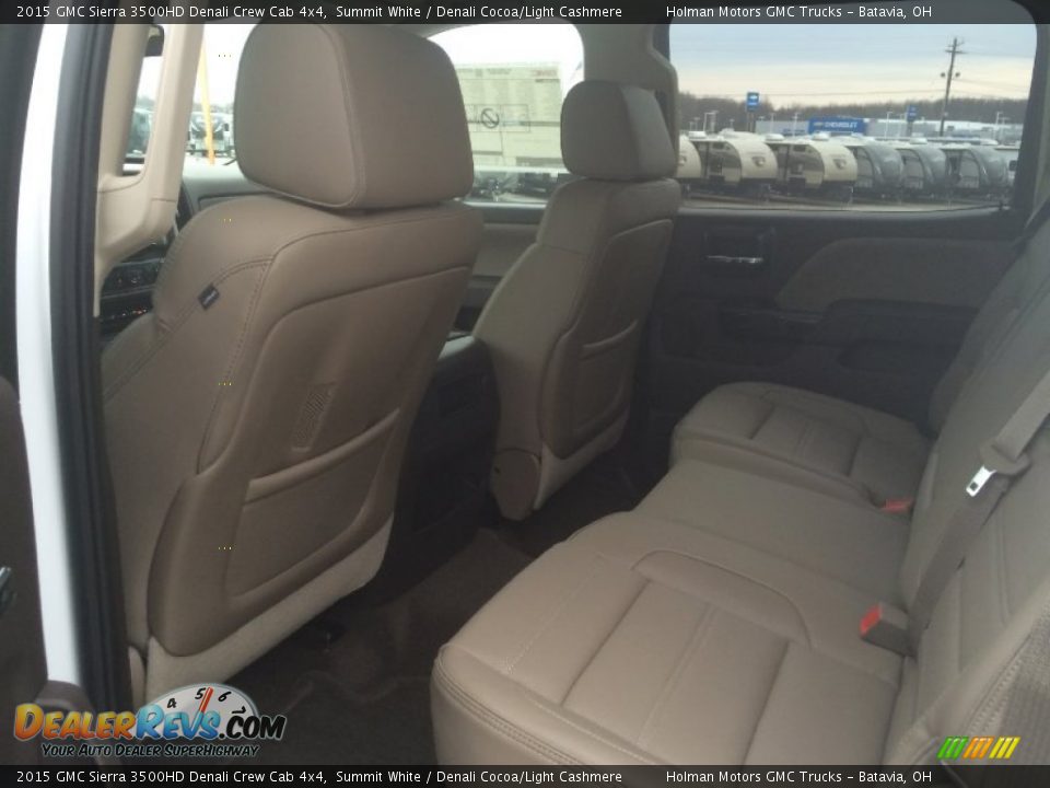 2015 GMC Sierra 3500HD Denali Crew Cab 4x4 Summit White / Denali Cocoa/Light Cashmere Photo #25