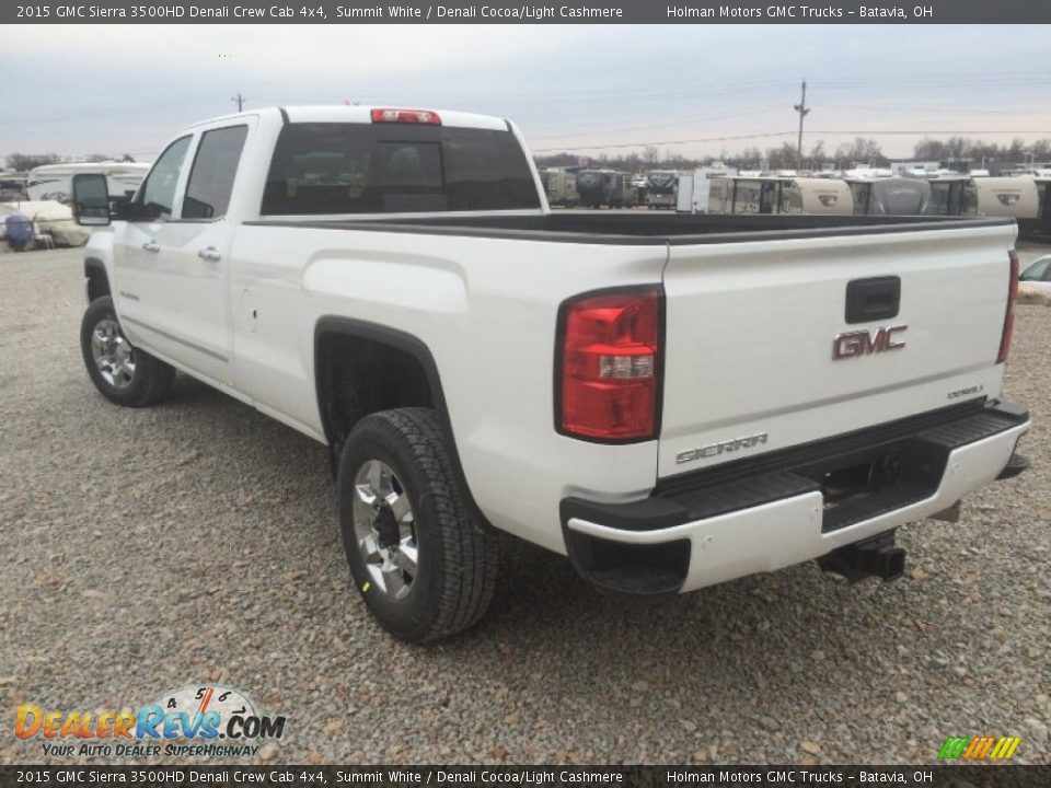 2015 GMC Sierra 3500HD Denali Crew Cab 4x4 Summit White / Denali Cocoa/Light Cashmere Photo #27