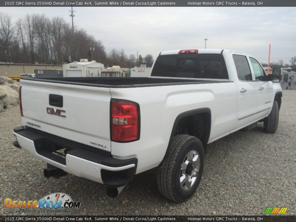 2015 GMC Sierra 3500HD Denali Crew Cab 4x4 Summit White / Denali Cocoa/Light Cashmere Photo #30