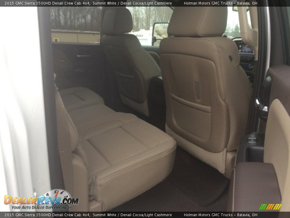 2015 GMC Sierra 3500HD Denali Crew Cab 4x4 Summit White / Denali Cocoa/Light Cashmere Photo #31