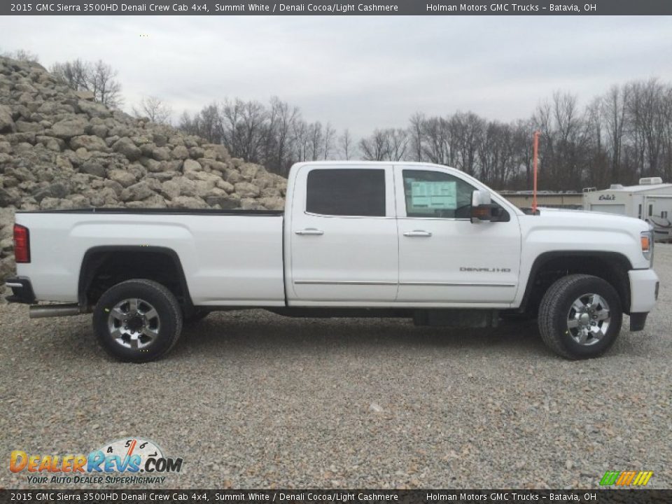 2015 GMC Sierra 3500HD Denali Crew Cab 4x4 Summit White / Denali Cocoa/Light Cashmere Photo #34
