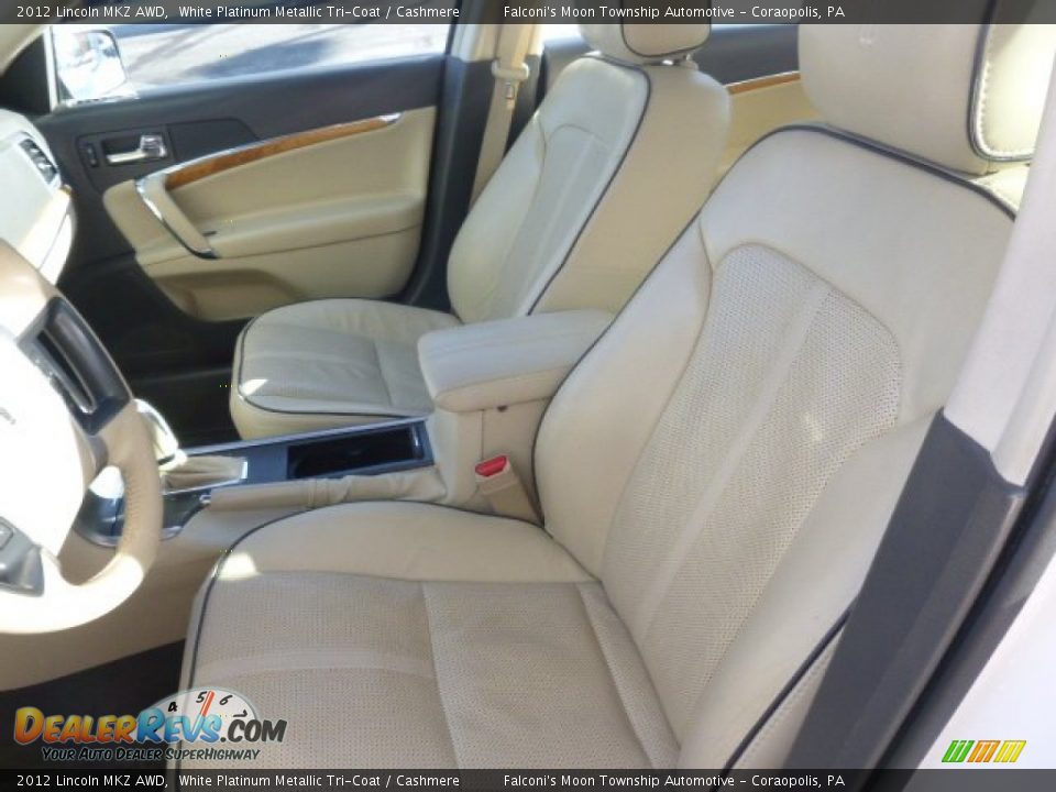 2012 Lincoln MKZ AWD White Platinum Metallic Tri-Coat / Cashmere Photo #10