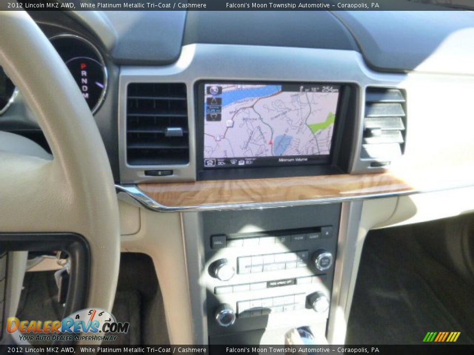 2012 Lincoln MKZ AWD White Platinum Metallic Tri-Coat / Cashmere Photo #17