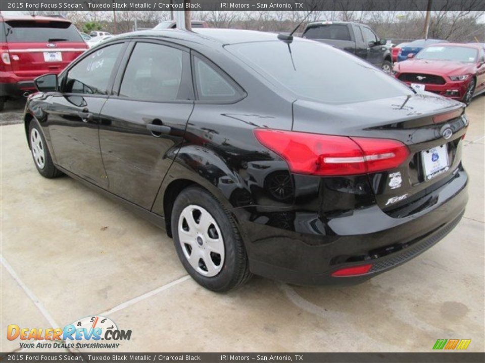 2015 Ford Focus S Sedan Tuxedo Black Metallic / Charcoal Black Photo #7