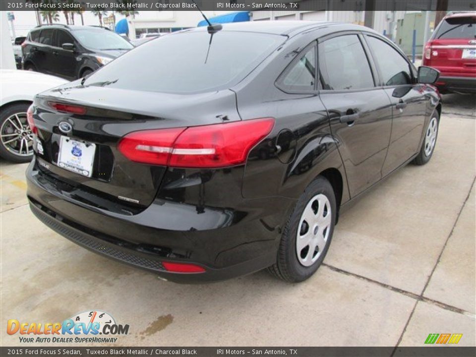 2015 Ford Focus S Sedan Tuxedo Black Metallic / Charcoal Black Photo #9
