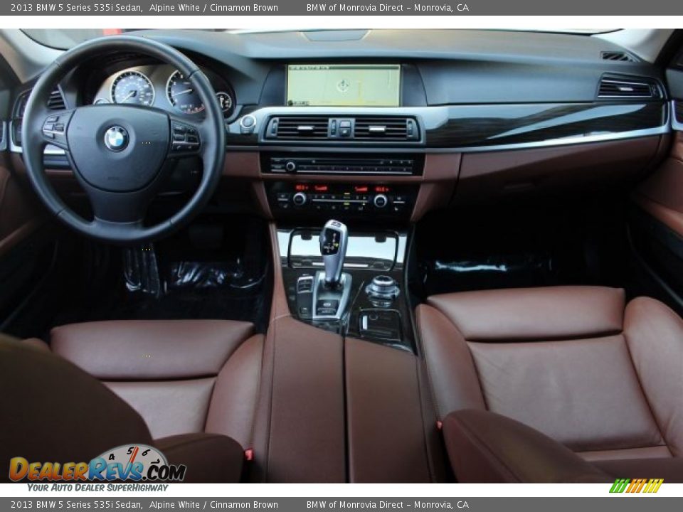 2013 BMW 5 Series 535i Sedan Alpine White / Cinnamon Brown Photo #10