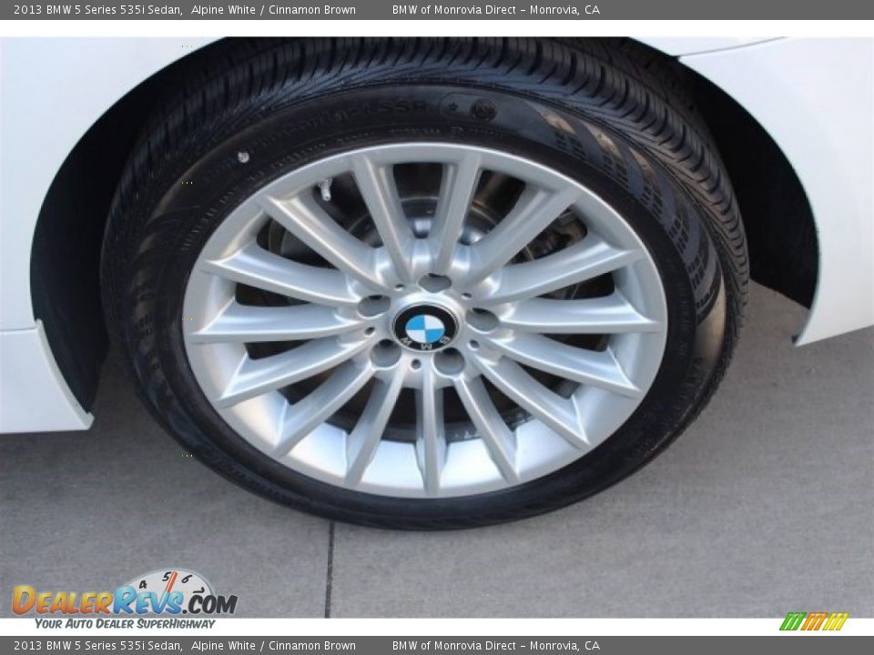 2013 BMW 5 Series 535i Sedan Alpine White / Cinnamon Brown Photo #20