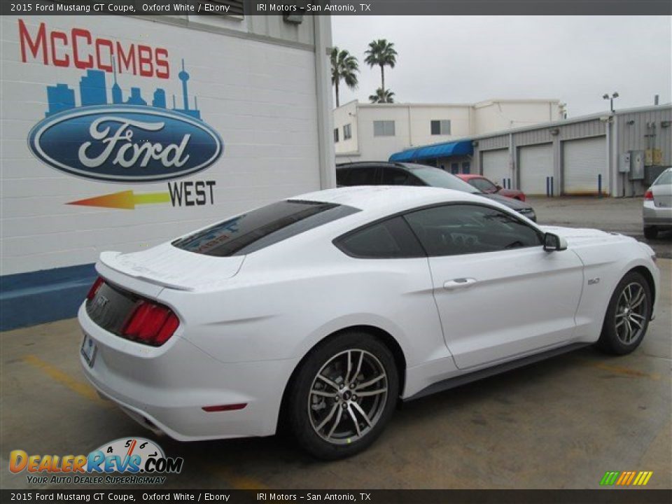 2015 Ford Mustang GT Coupe Oxford White / Ebony Photo #8