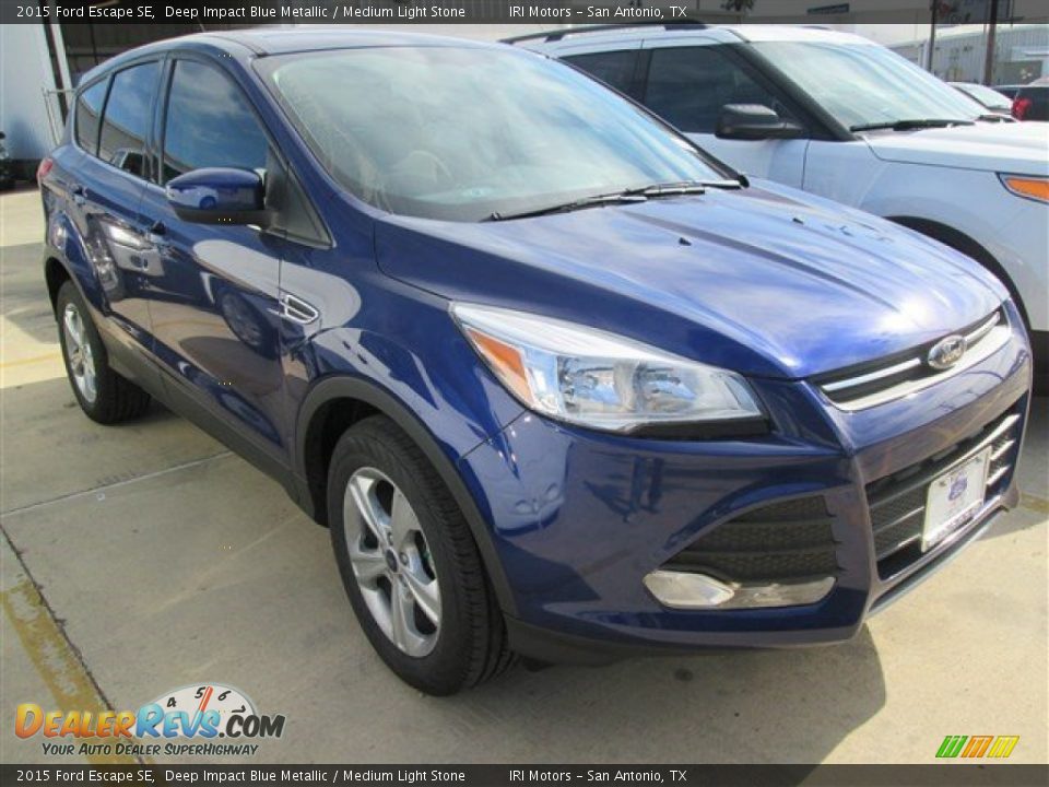 2015 Ford Escape SE Deep Impact Blue Metallic / Medium Light Stone Photo #1