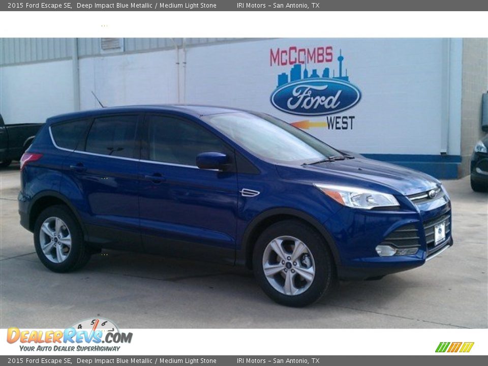 2015 Ford Escape SE Deep Impact Blue Metallic / Medium Light Stone Photo #2