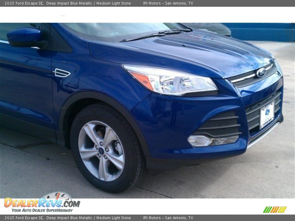 2015 Ford Escape SE Deep Impact Blue Metallic / Medium Light Stone Photo #4