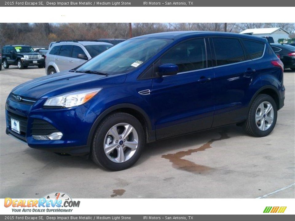 2015 Ford Escape SE Deep Impact Blue Metallic / Medium Light Stone Photo #8
