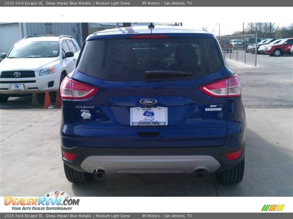 2015 Ford Escape SE Deep Impact Blue Metallic / Medium Light Stone Photo #10