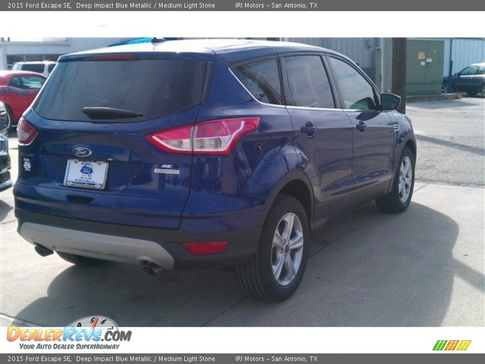 2015 Ford Escape SE Deep Impact Blue Metallic / Medium Light Stone Photo #11
