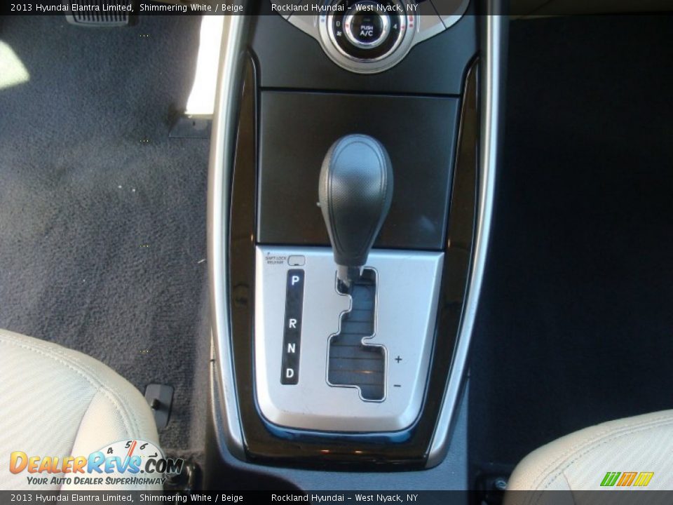 2013 Hyundai Elantra Limited Shimmering White / Beige Photo #17