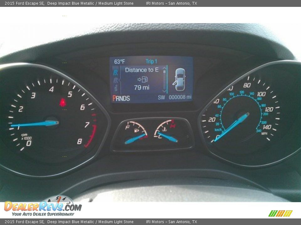2015 Ford Escape SE Deep Impact Blue Metallic / Medium Light Stone Photo #28