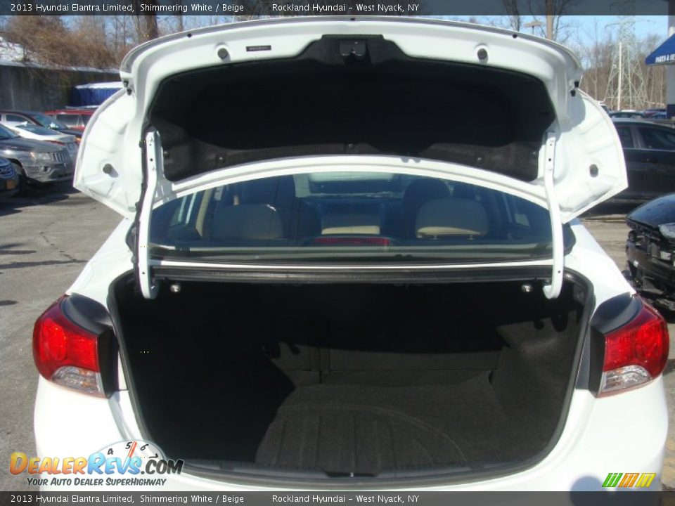 2013 Hyundai Elantra Limited Shimmering White / Beige Photo #19