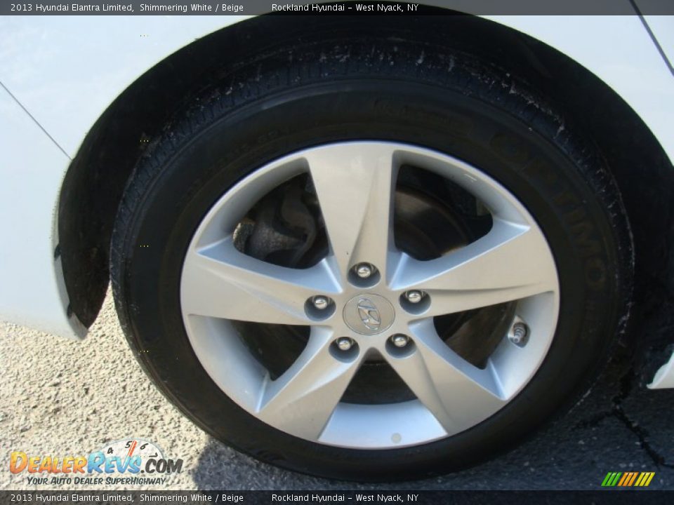2013 Hyundai Elantra Limited Shimmering White / Beige Photo #25