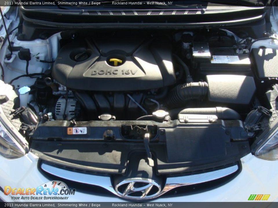 2013 Hyundai Elantra Limited Shimmering White / Beige Photo #27