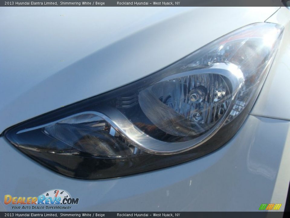 2013 Hyundai Elantra Limited Shimmering White / Beige Photo #28
