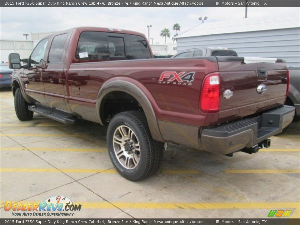 2015 Ford F350 Super Duty King Ranch Crew Cab 4x4 Bronze Fire / King Ranch Mesa Antique Affect/Adobe Photo #11