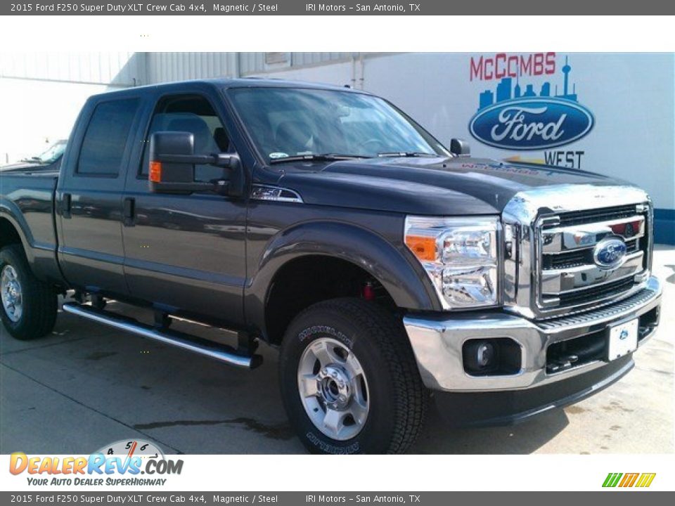 2015 Ford F250 Super Duty XLT Crew Cab 4x4 Magnetic / Steel Photo #3