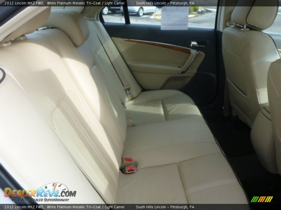 2012 Lincoln MKZ FWD White Platinum Metallic Tri-Coat / Light Camel Photo #7
