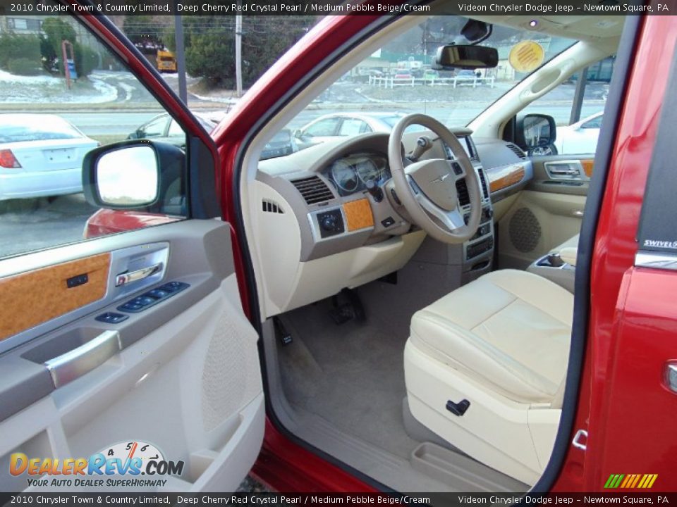 2010 Chrysler Town & Country Limited Deep Cherry Red Crystal Pearl / Medium Pebble Beige/Cream Photo #9