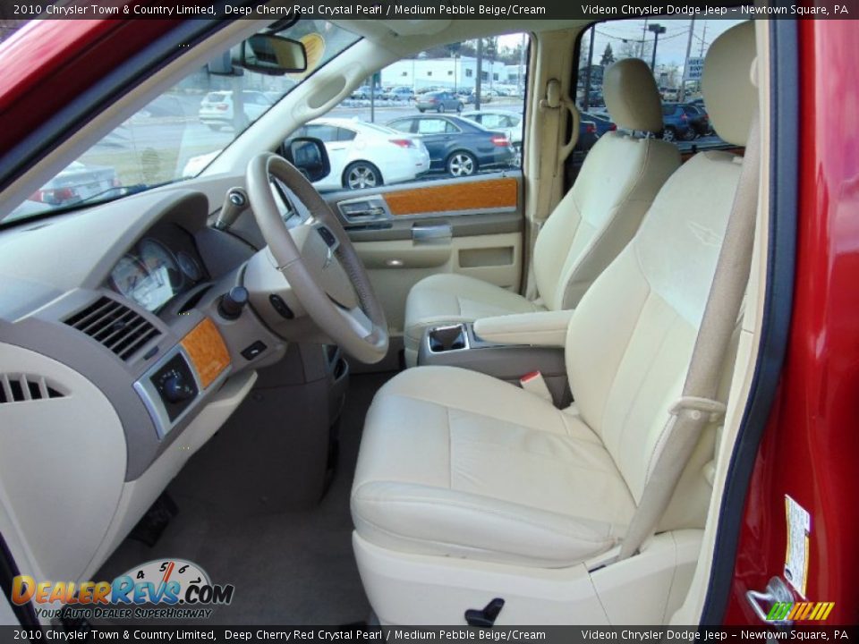 2010 Chrysler Town & Country Limited Deep Cherry Red Crystal Pearl / Medium Pebble Beige/Cream Photo #10