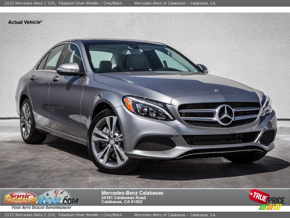 2015 Mercedes-Benz C 300 Paladium Silver Metallic / Grey/Black Photo #1