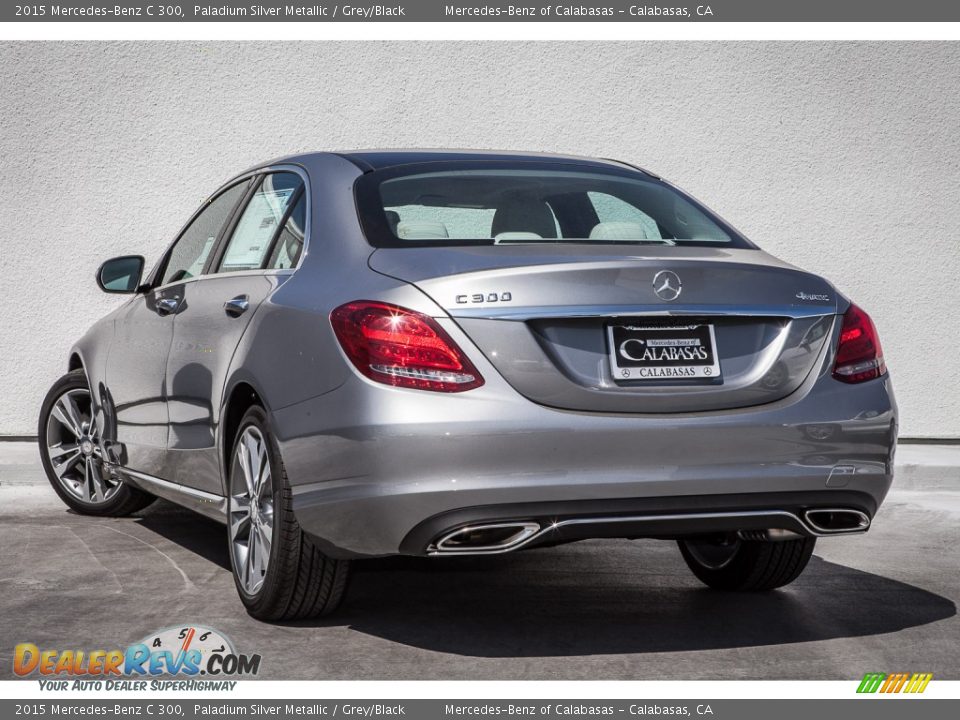 2015 Mercedes-Benz C 300 Paladium Silver Metallic / Grey/Black Photo #2