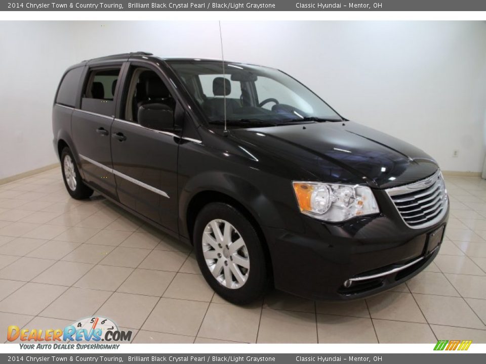 2014 Chrysler Town & Country Touring Brilliant Black Crystal Pearl / Black/Light Graystone Photo #1