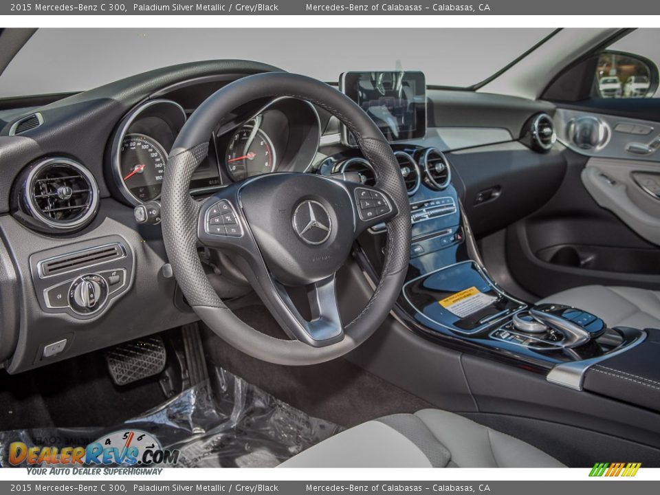 2015 Mercedes-Benz C 300 Paladium Silver Metallic / Grey/Black Photo #5