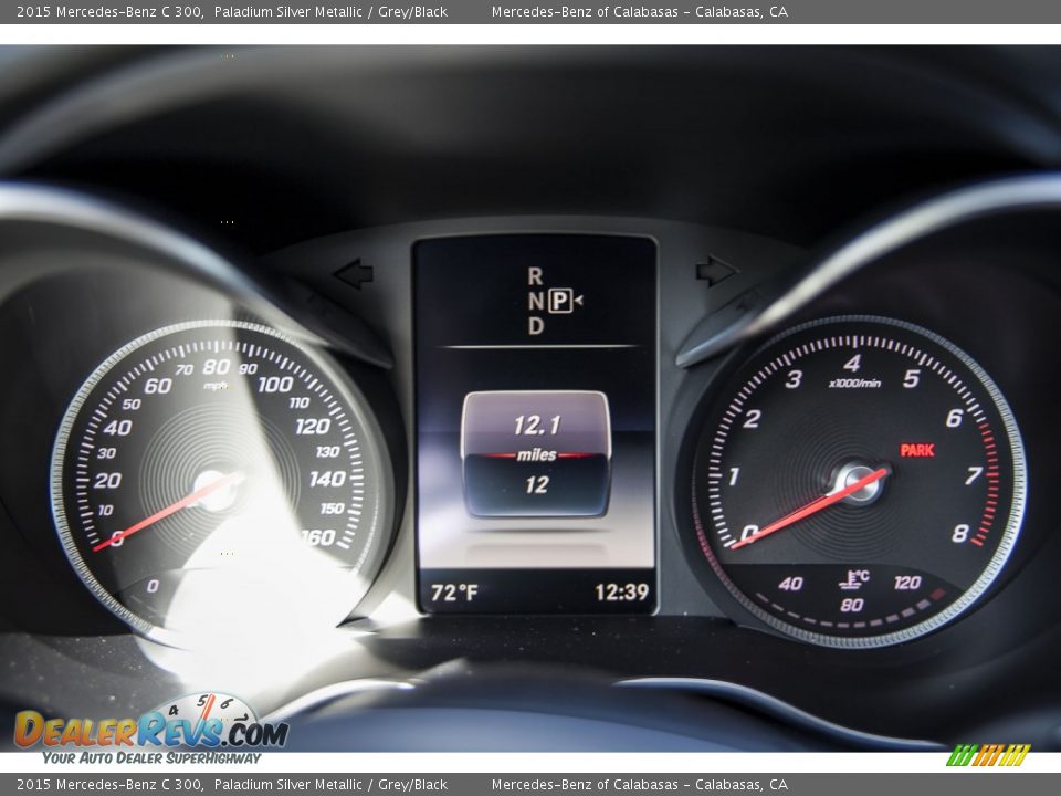 2015 Mercedes-Benz C 300 Paladium Silver Metallic / Grey/Black Photo #6