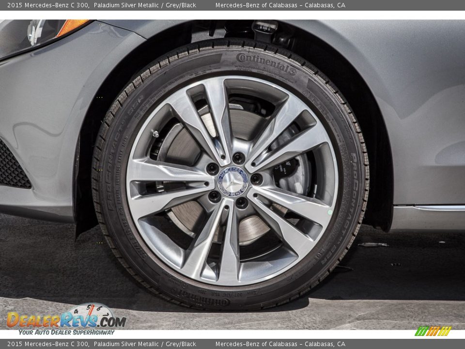 2015 Mercedes-Benz C 300 Paladium Silver Metallic / Grey/Black Photo #10