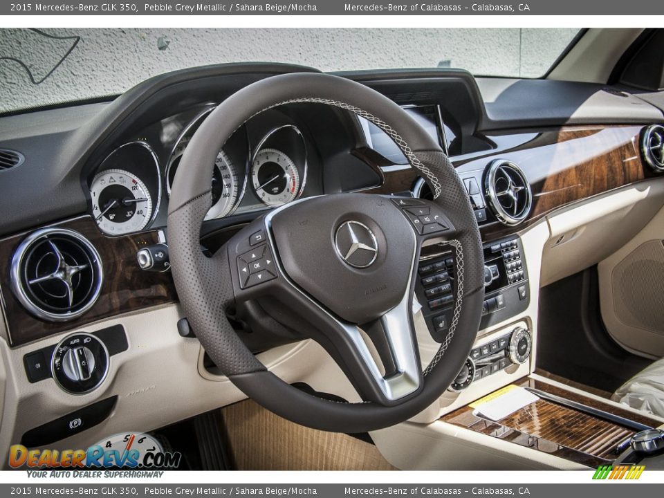 2015 Mercedes-Benz GLK 350 Pebble Grey Metallic / Sahara Beige/Mocha Photo #5