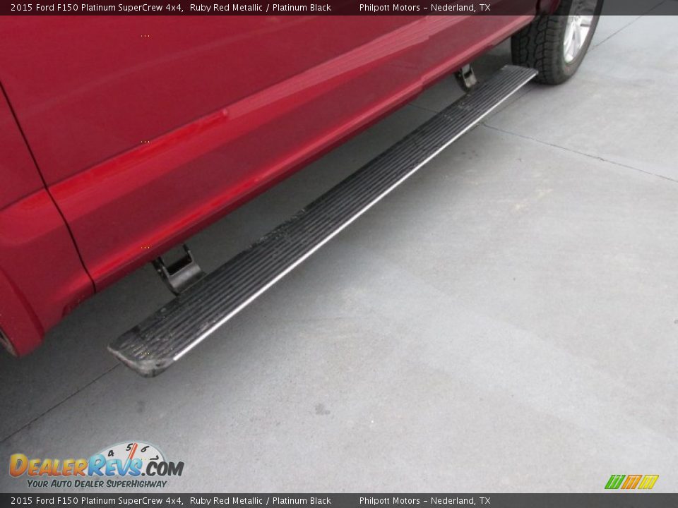 2015 Ford F150 Platinum SuperCrew 4x4 Ruby Red Metallic / Platinum Black Photo #12