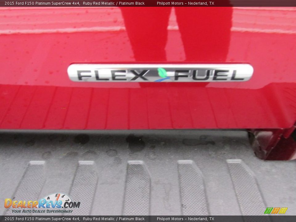 2015 Ford F150 Platinum SuperCrew 4x4 Ruby Red Metallic / Platinum Black Photo #18