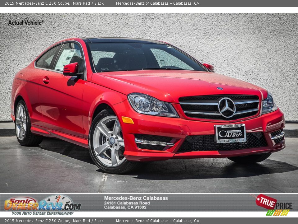 2015 Mercedes-Benz C 250 Coupe Mars Red / Black Photo #1