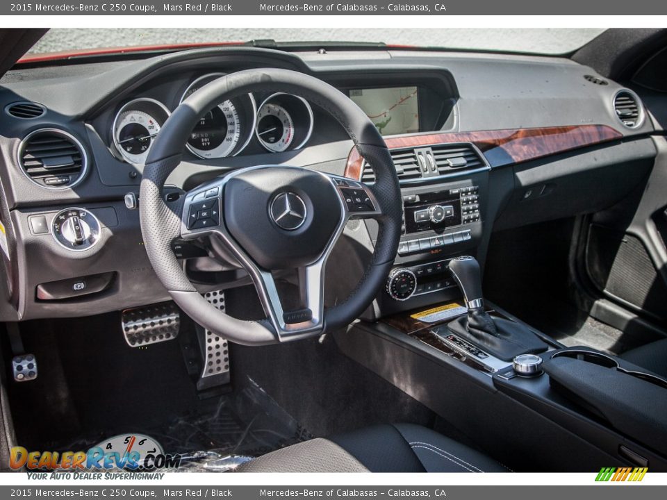 Black Interior - 2015 Mercedes-Benz C 250 Coupe Photo #5