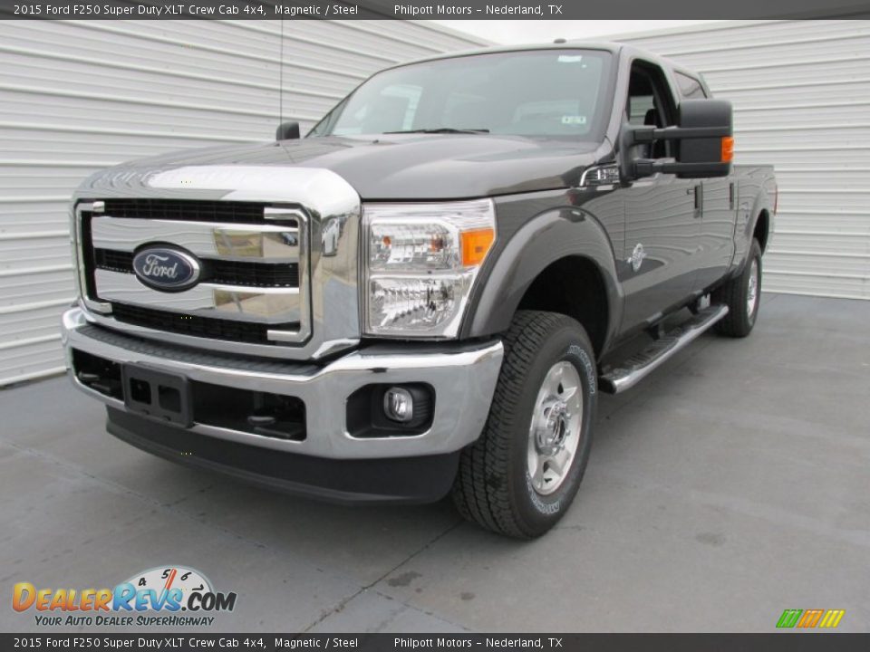 2015 Ford F250 Super Duty XLT Crew Cab 4x4 Magnetic / Steel Photo #7