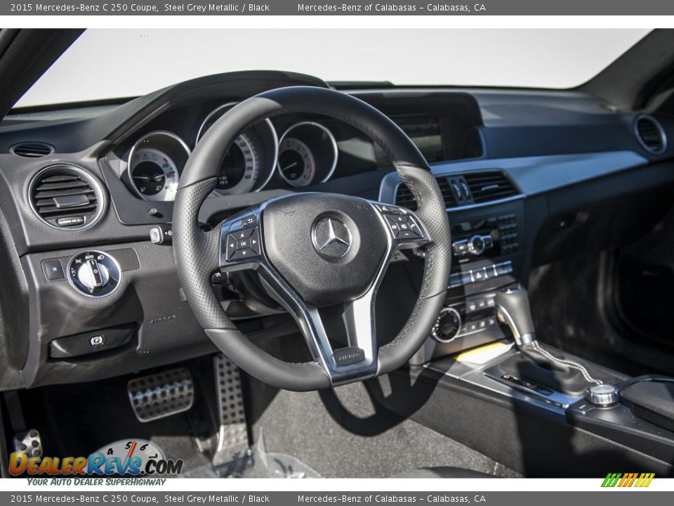 2015 Mercedes-Benz C 250 Coupe Steel Grey Metallic / Black Photo #5