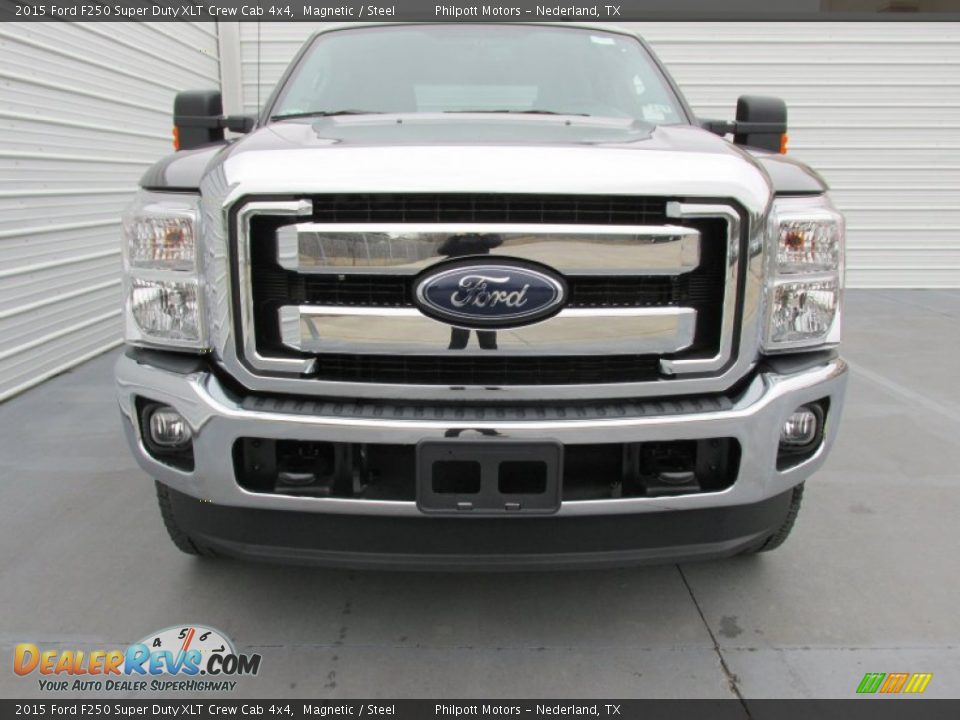 2015 Ford F250 Super Duty XLT Crew Cab 4x4 Magnetic / Steel Photo #8