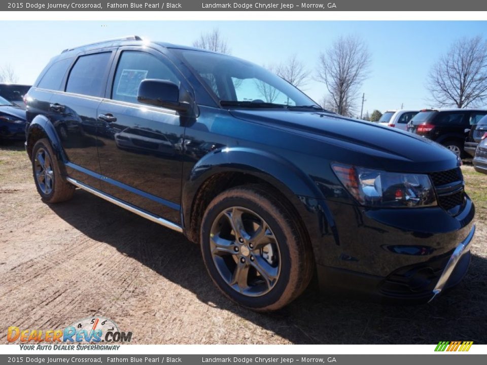 2015 Dodge Journey Crossroad Fathom Blue Pearl / Black Photo #4