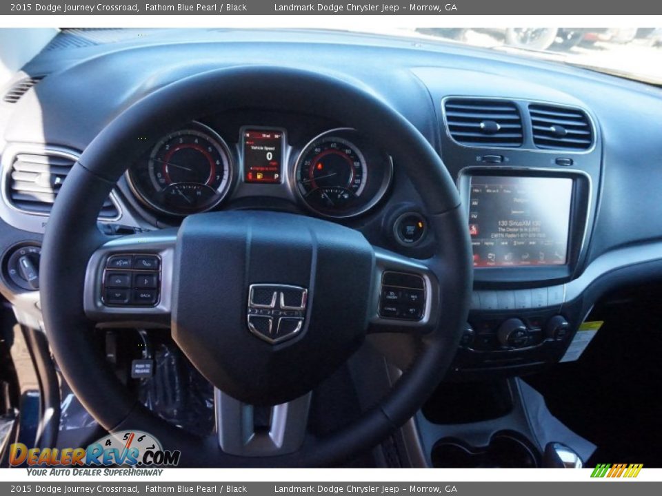 2015 Dodge Journey Crossroad Fathom Blue Pearl / Black Photo #7