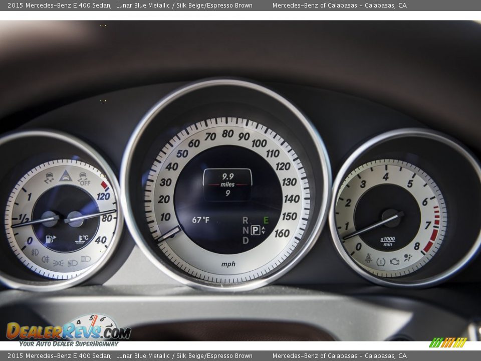 2015 Mercedes-Benz E 400 Sedan Lunar Blue Metallic / Silk Beige/Espresso Brown Photo #6