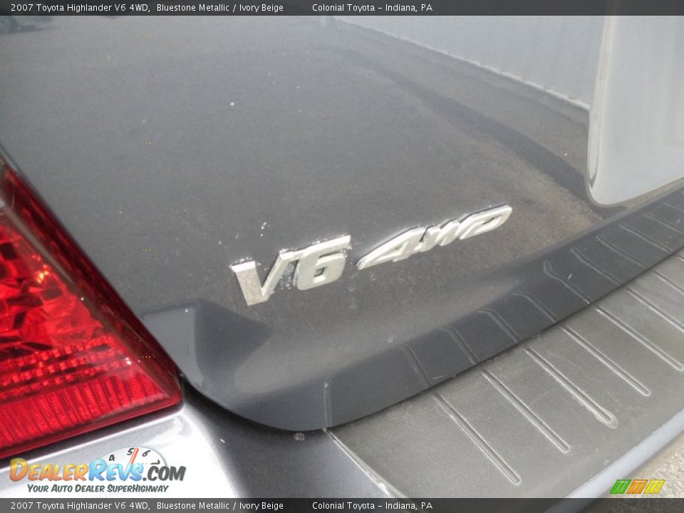 2007 Toyota Highlander V6 4WD Bluestone Metallic / Ivory Beige Photo #5