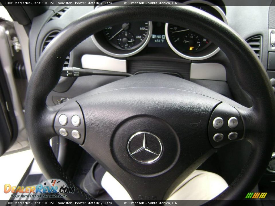 2006 Mercedes-Benz SLK 350 Roadster Pewter Metallic / Black Photo #12