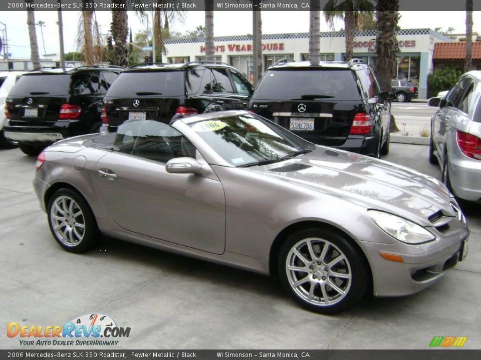 2006 Mercedes-Benz SLK 350 Roadster Pewter Metallic / Black Photo #16