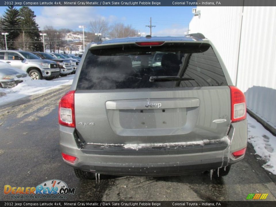 2012 Jeep Compass Latitude 4x4 Mineral Gray Metallic / Dark Slate Gray/Light Pebble Beige Photo #5